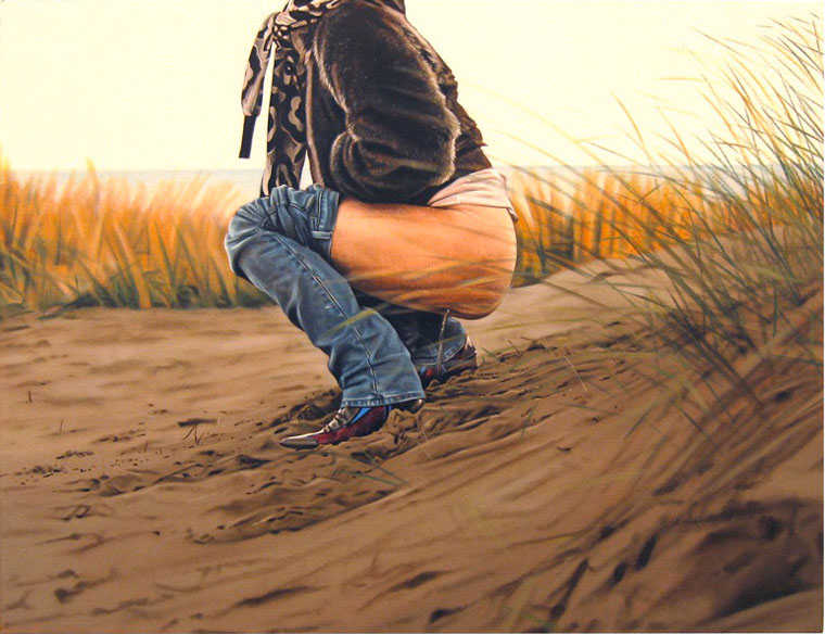 Woman peeing 